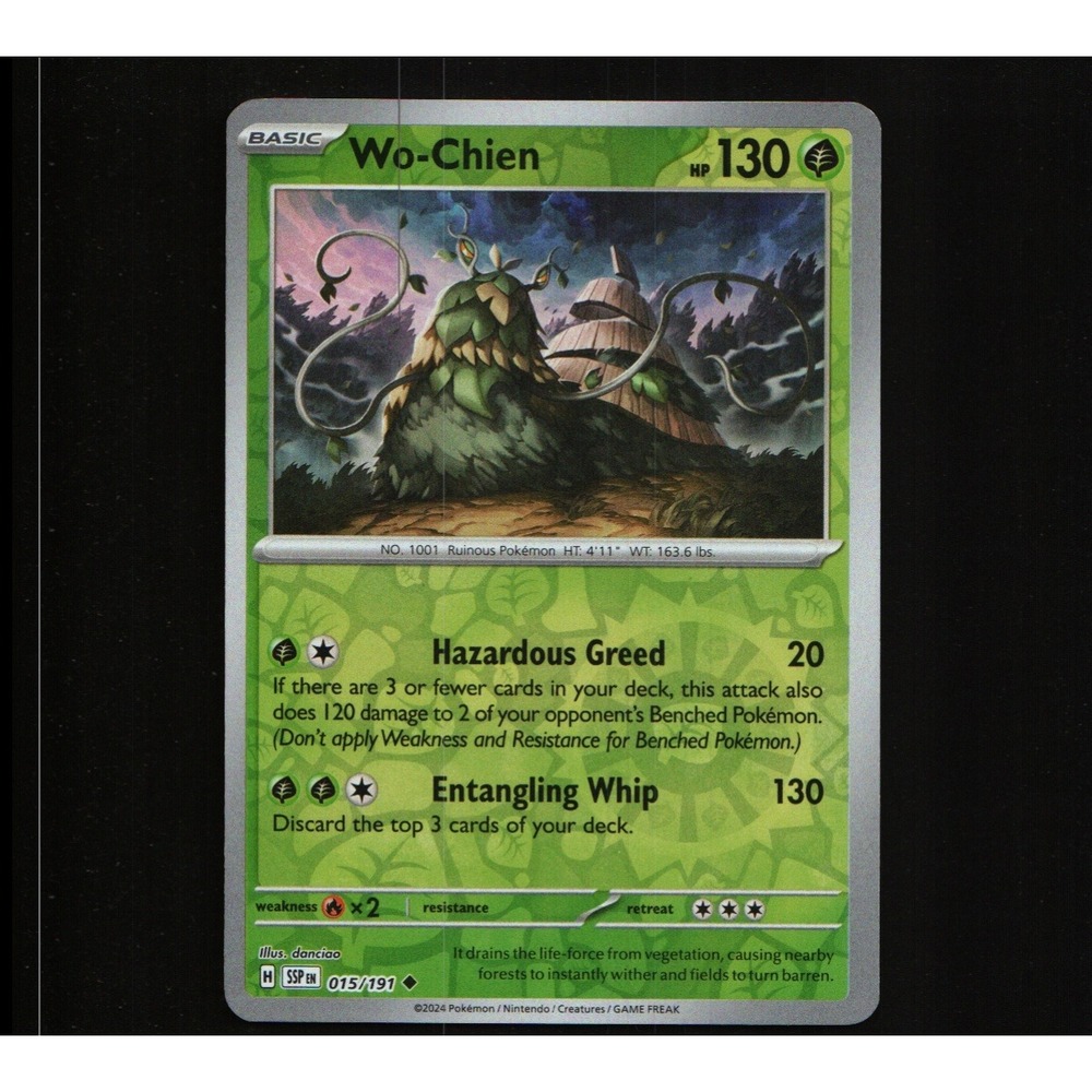 2024 Pokemon Surging Sparks Wo-Chien 015/191 Reverse Holo SSP EN